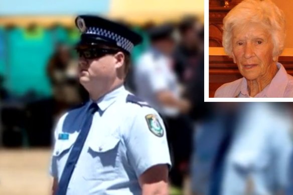 Clare Nowland (inset) died a week after allegedly being Tasered by Senior Constable Kristian White.