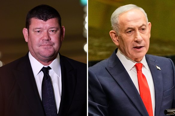 Il miliardario australiano James Packer e il primo ministro israeliano Benjamin Netanyahu.