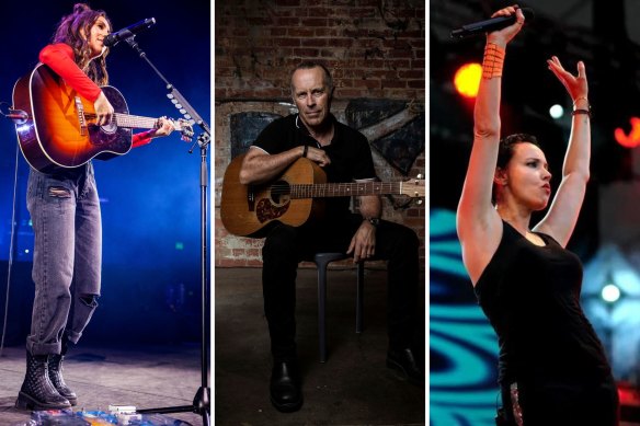 WA Day concert headliners (left to right): Amy Shark, Mark Seymour and the Undertow and Baby Animals.