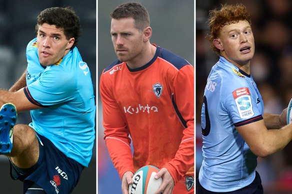 Ben Donaldson, Bernard Foley and Tane Edmed.