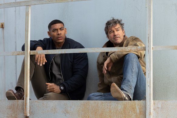 Aaron Pierre and Kyle Chandler star in HBO’s Lanterns.