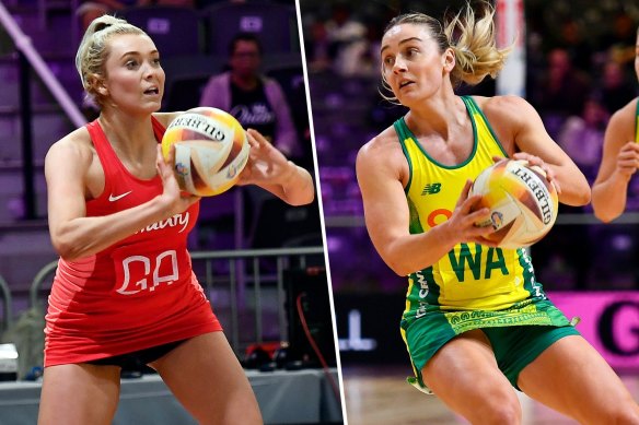 England’s Helen Housby and Australian skipper Liz Watson will be adversaries in the netball World Cup final.