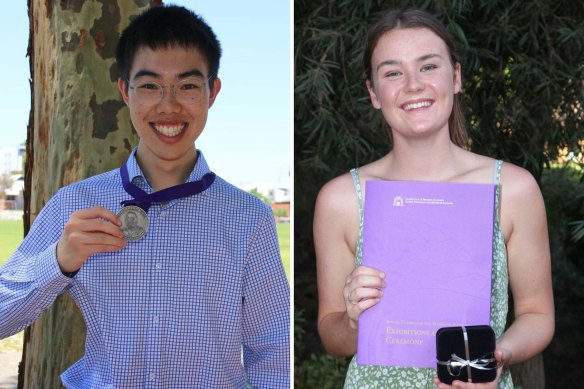 Last year’s highest achievers in Perth – Beazley Medallist Lawrence Nheu and VET Beazley Medalist Charlotte Crossen.