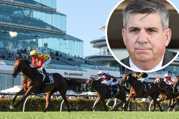 Racing Victoria CEO Giles Thompson blamed “wokeism” for a failed attempt to promote racing in schools.