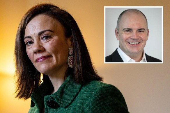 New Planning Minister Lizzie Blandthorn and, inset, her brother John-Paul Blandthorn, who heads up the prominent Labor-linked lobbying firm Hawker Britton.