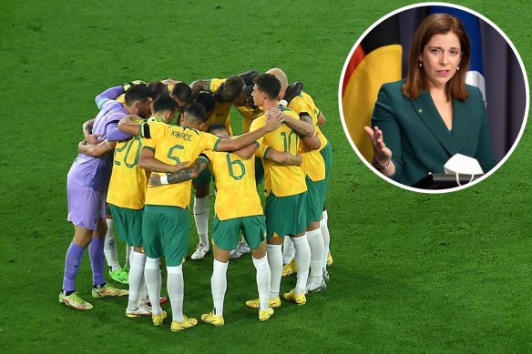Sports minister Anika Wells has thrown her support behind the Socceroos.