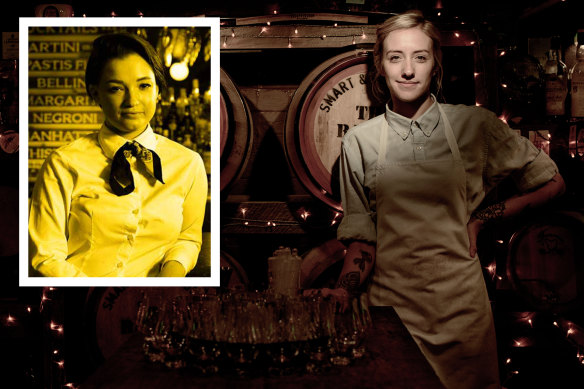 Former Swillhouse bartenders Jenna Hemsworth (inset) and Rachelle Hair.
