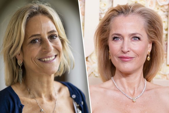 Gillian Anderson stars as Emily Maitlis (left).