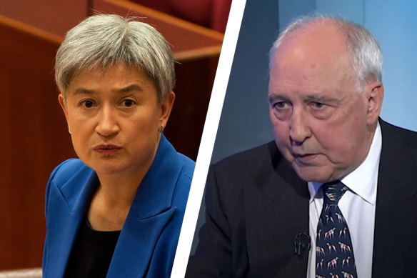 Paul Keating took aim at Foreign Minister Penny Wong.