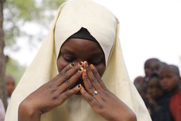 One of the students left behind when armed men kidnapped 317 girls from a junior secondary school in Jangebe, Nigeria, on Friday.
