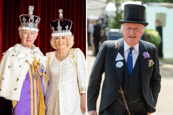 King Charles, Queen Camilla and her ex-husband, Andrew Parker Bowles.