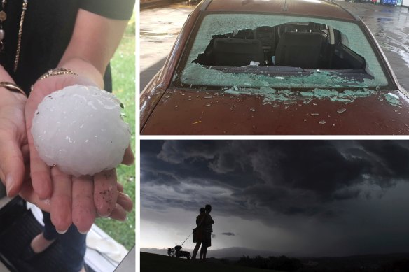 A huge hail storm with golf ball-sized hail smashed windows and battered roofs across Sydney in December.