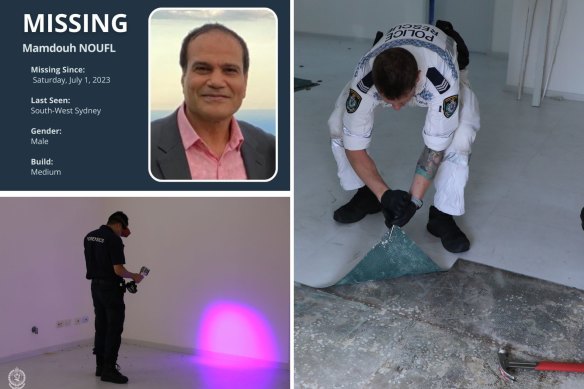 An appeal for Mamdouh “Emad” Noufl’s disappearance was issued last year. Police search the Greenacre home.