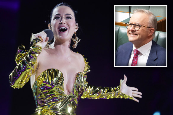 Anthony Albanese will attend a very exclusive performance by Katy Perry at packaging magnate Anthony Pratt’s mansion on Saturday evening.