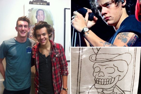 Harry Styles made sure he visited Dan McStay’s dad Trevor when he wanted a tattoo during a 2013 tour. Dan made sure he got a photo with the pop star.