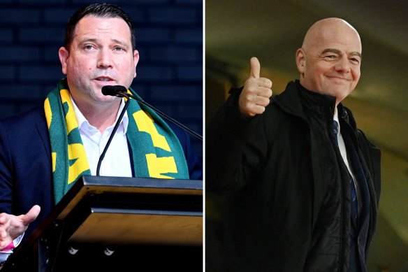 Football Australia chief executive James Johnson used to work closely with FIFA president Gianni Infantino.
