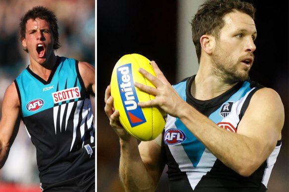 Travis Boak – then and now.