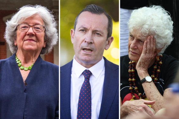 Dr Carmen Lawrence, WA Premier Mark McGowan, and Professor Fiona Stanley. 