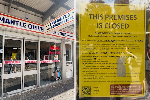 Perth vapes, cheap smokes: Convenience stores in Northbridge, Fremantle,  Hamilton Hill, forced to close under new WA laws