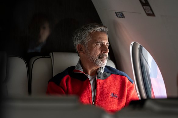 Steve Carell plays tech titan billionaire Randall in the satire Mountainhead. 