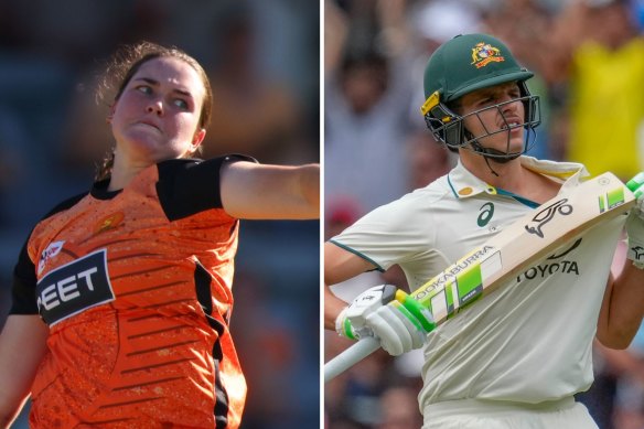 Chloe Ainsworth and Sam Konstas were named the young cricketers of the year (for 2024) at the Allan Border Medal presentation.