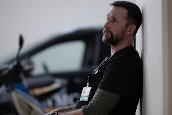Noah Wyle as Dr Robby in The Pitt.