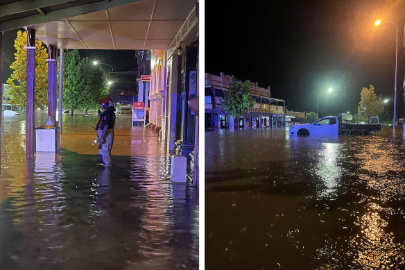 Molong’s fire brigade, as well as volunteers, were left to make rescues after the NSW SES was unable to access the town. 