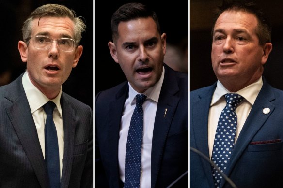 Gambling issues are causing political divisions among Premier Dominic Perrottet, independent Alex Greenwich and Nationals leader Paul Toole.