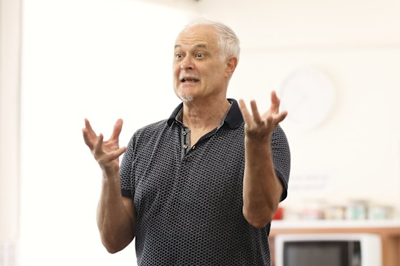 Ensemble Theatre’s Mark Kilmurry in rehearsals for the Pinter double-header The Dumb Waiter and The Lover. 