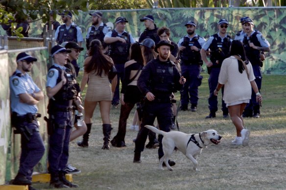 Police, pictured at Listen Out Festival in Sydney in September, cost $144 per officer per hour.