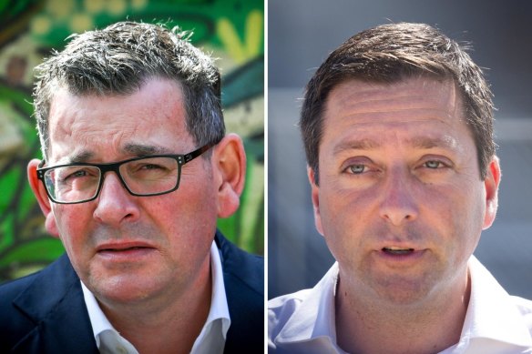 Victorian Premier Daniel Andrews and Opposition Leader Matthew Guy.