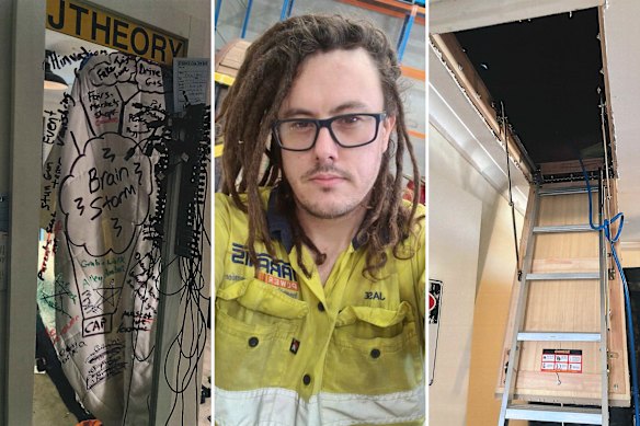 Jason Forbes e o mapa mental e o sótão modificado que a polícia descobriu em sua casa em Baldivis.