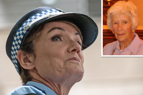 NSW Police Commissioner Karen Webb and grandmother Clare Nowland.