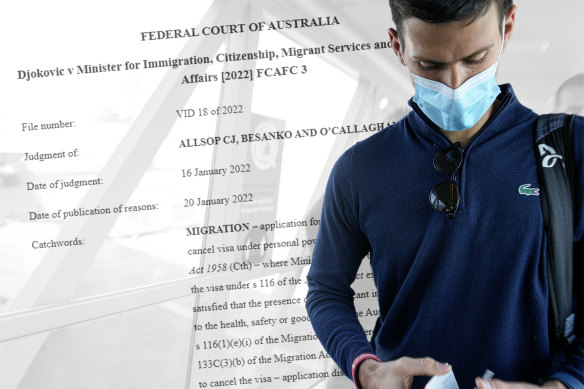 Novak Djokovic was detained and deported after arriving unvaccinated for the 2022 Australian Open. 