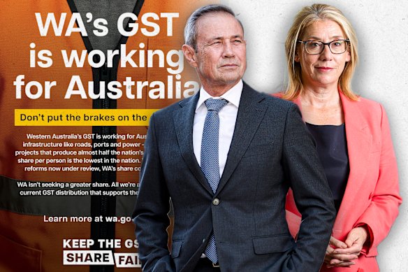West Australian Premier Roger Cook and Treasurer Rita Saffioti launched a campaign to protect the GST deal in 2025.