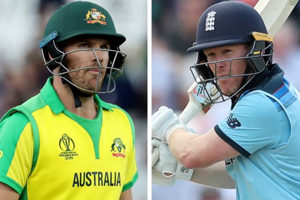 Captains Aaron Finch and Eoin Morgan; Australia's tour of England later this year could take place in empty stadiums.