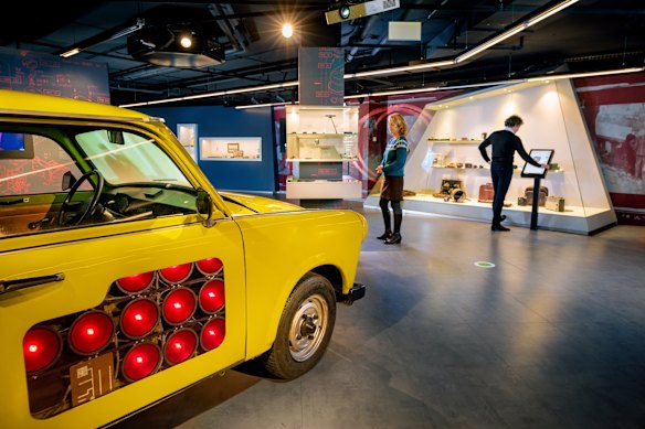 Straight out of James Bond: a Trabant car with concealed infrared lights.