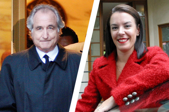 Ponzi scammers ... Wall Street whiz Bernie Madoff and Melissa Caddick.