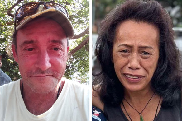 Shane Tucker and Christine Dawson (right), who was found dead in his Maroubra unit. He has not been charged for her death.