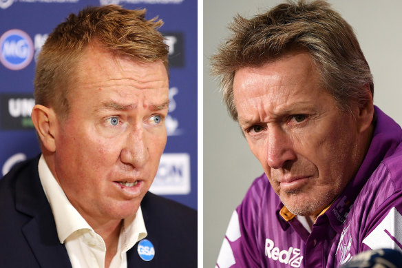 Roosters coach Trent Robinson is looking to do with his team what Craig Bellamy has achieved with the Storm.