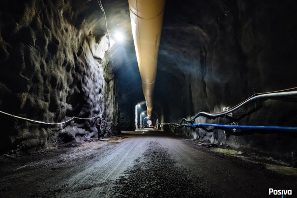 The underground nuclear waste storage facility in Olkiluoto will store spent fuel rods 450 metres beneath the surface.