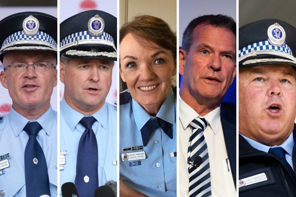 The top five candidates - Mel Lanyon, Mick Willing, Karen Webb, David Hudson and Gary Worboys
