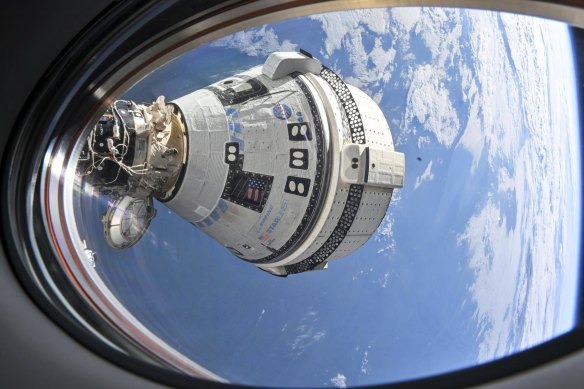 The troubled Boeing Starliner spacecraft that launched Butch Wilmore and Suni Williams to the International Space Station.