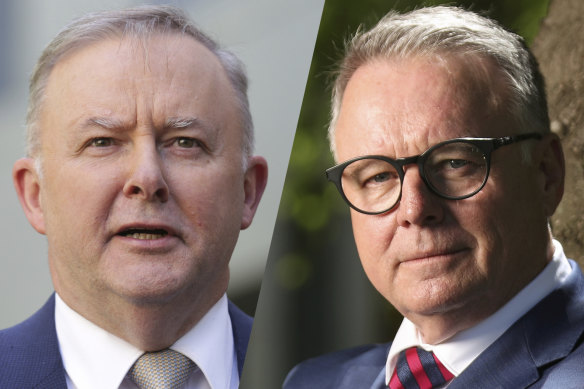 Labor antagonists: Opposition Leader Anthony Albanese, left, and Hunter MP Joel Fitzgibbon.