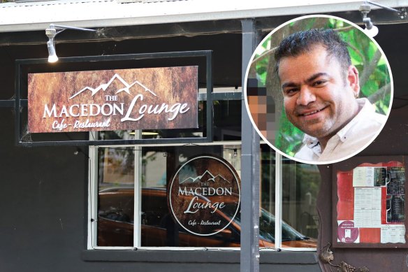 Restaurant owner Gaurav Setia (inset) and the Macedon Lounge.