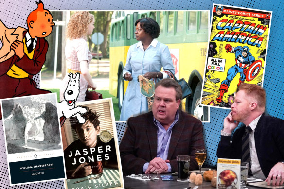 Recommended texts include Tintin, Macbeth, The Help, Jasper Jones, Marvel Comics and Modern Family. 