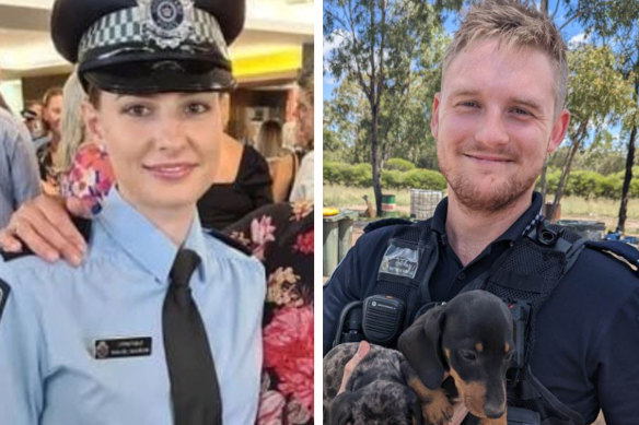 Police constables Rachel McCrow and Matthew Arnold.