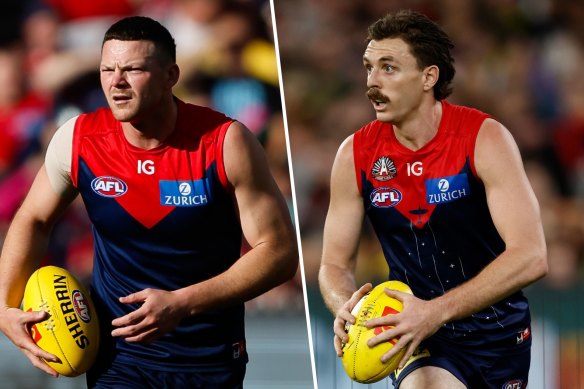 Melbourne backmen Steven May and Jake Lever are important rebounding defenders for their team.