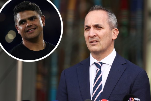 NRL boss Andrew Abdo has had a “tough and honest conversation” with Latrell Mitchell.