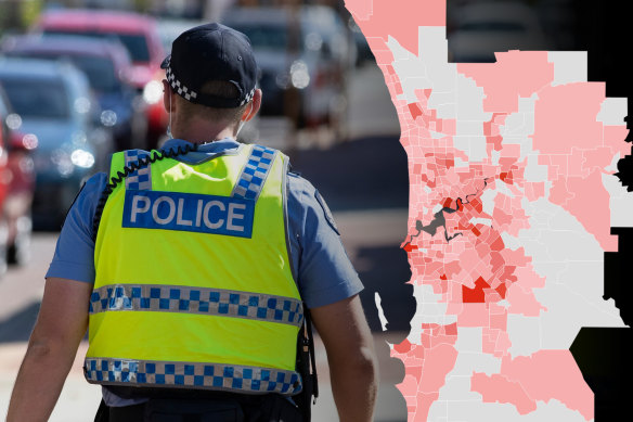 Perth’s entertainment districts recorded the most crime.